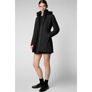 Brand New Women's Save The Duck Lila Designer Coat, Black, Slim Fit, Padded